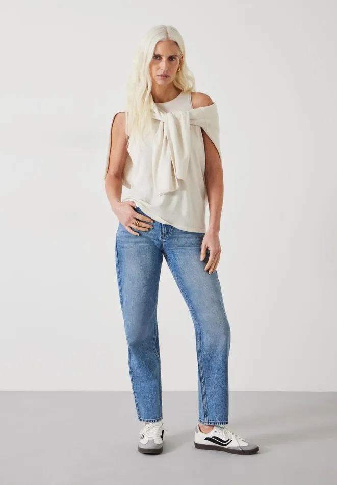 Hush Tops and Tshirts Women Jada Fine Gauge Knitted Tank Top Soft White Hush Tops and Tshirts Women Jada Fine Gauge Knitted Tank Top Soft White