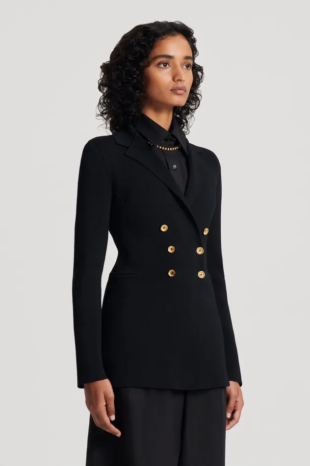 Jackets CREPE KNIT GOLD BUTTON JACKET BLACK Scanlan Theodore Women Jackets CREPE KNIT GOLD BUTTON JACKET BLACK Scanlan Theodore Women