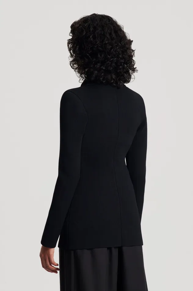 Jackets CREPE KNIT GOLD BUTTON JACKET BLACK Scanlan Theodore Women Jackets CREPE KNIT GOLD BUTTON JACKET BLACK Scanlan Theodore Women