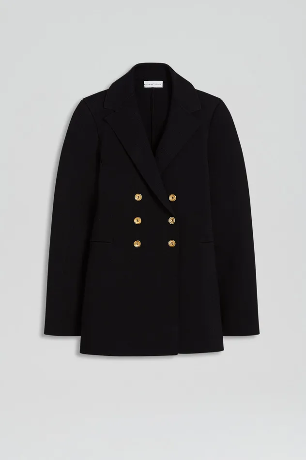 Jackets CREPE KNIT GOLD BUTTON JACKET BLACK Scanlan Theodore Women Jackets CREPE KNIT GOLD BUTTON JACKET BLACK Scanlan Theodore Women