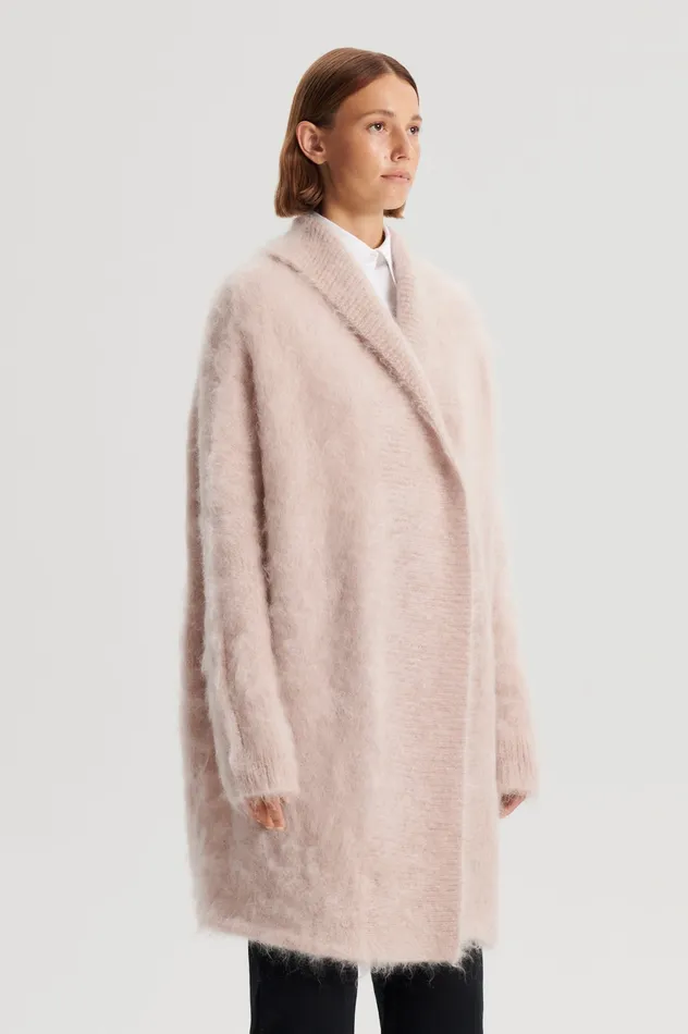 Jackets Scanlan Theodore Women BRUSHED MOHAIR CARDIGAN 3 MINK Jackets Scanlan Theodore Women BRUSHED MOHAIR CARDIGAN 3 MINK