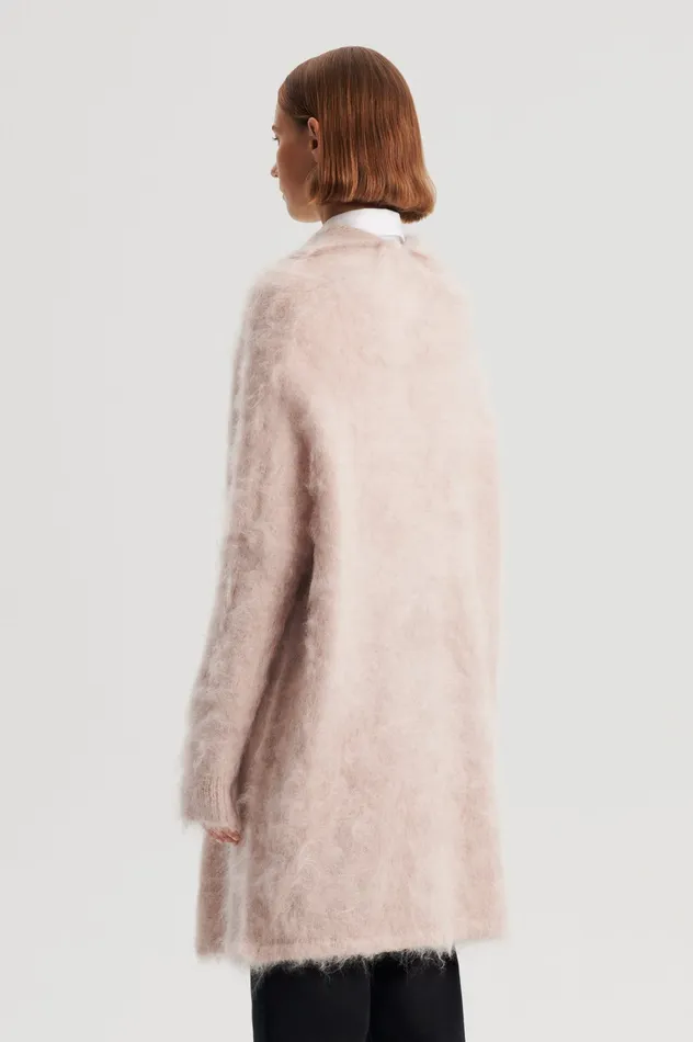 Jackets Scanlan Theodore Women BRUSHED MOHAIR CARDIGAN 3 MINK Jackets Scanlan Theodore Women BRUSHED MOHAIR CARDIGAN 3 MINK