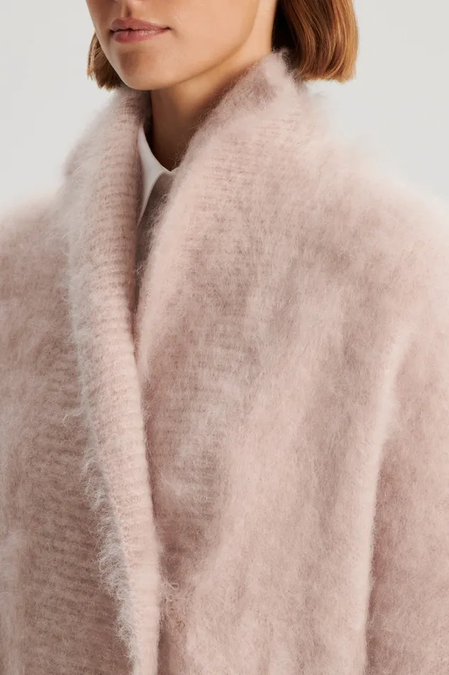 Jackets Scanlan Theodore Women BRUSHED MOHAIR CARDIGAN 3 MINK Jackets Scanlan Theodore Women BRUSHED MOHAIR CARDIGAN 3 MINK