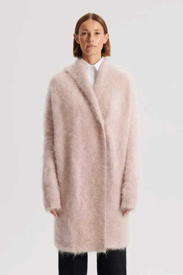 Jackets Scanlan Theodore Women BRUSHED MOHAIR CARDIGAN 3 MINK Jackets Scanlan Theodore Women BRUSHED MOHAIR CARDIGAN 3 MINK