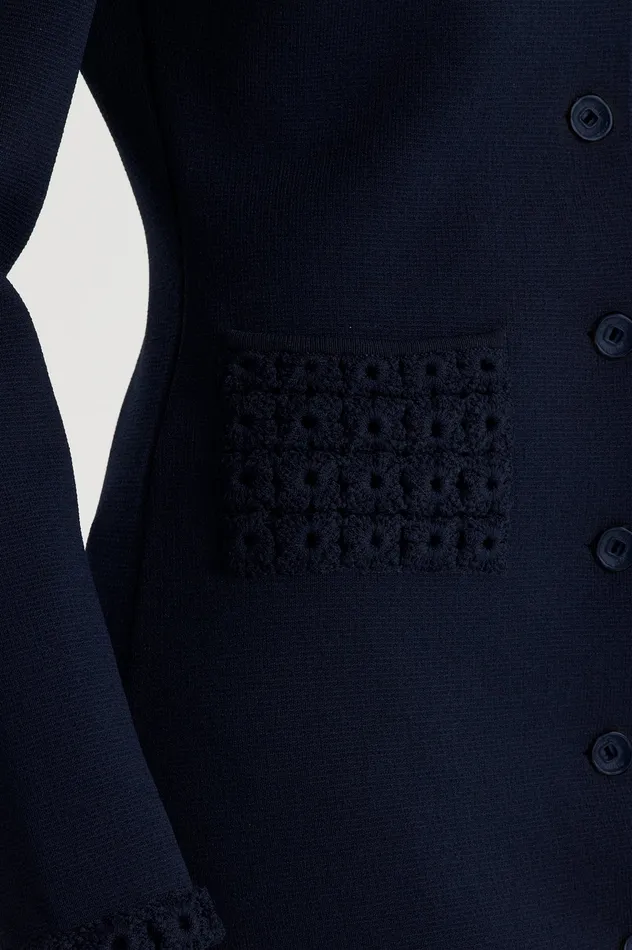 Jackets Women CREPE KNIT DAISY COAT NAVY Scanlan Theodore Jackets Women CREPE KNIT DAISY COAT NAVY Scanlan Theodore