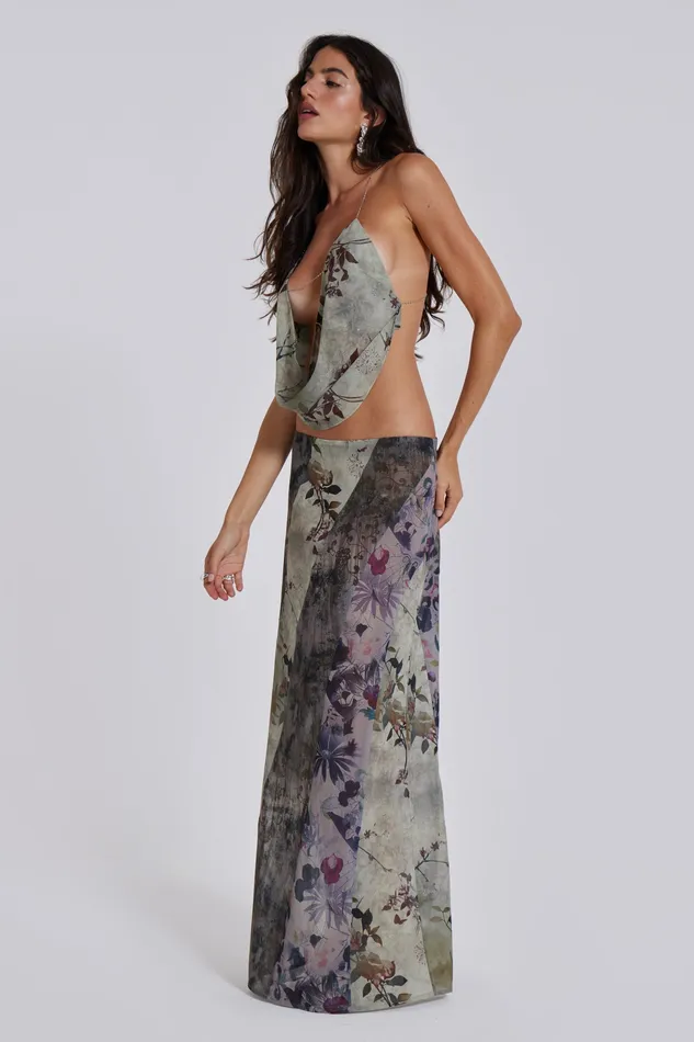 Jaded London Shop Asteria Backless Top in Grey Women Tops
