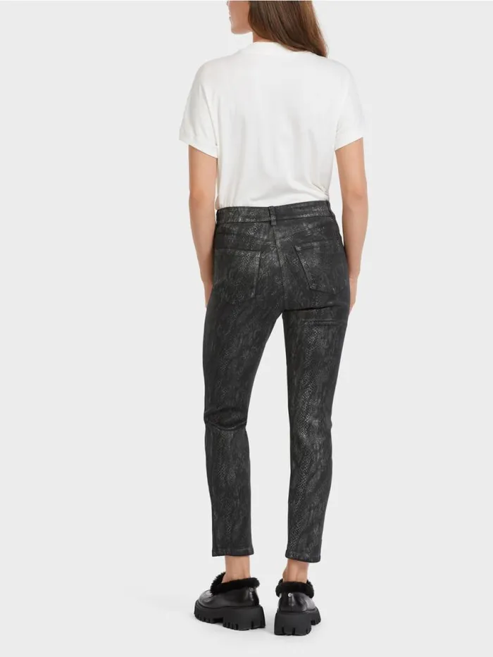 Jeans Damen Marc Cain Jeans SILEA In SnakeOptik Anthrazit
