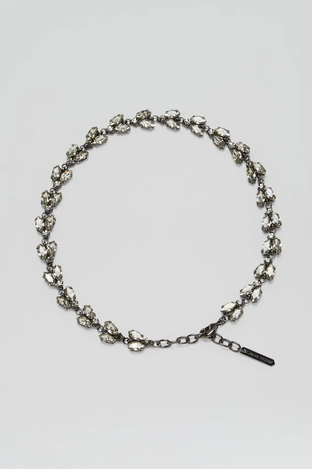Jewelry Women CRYSTAL LEAF CHOKER BLACKDIAMOND Scanlan Theodore Jewelry Women CRYSTAL LEAF CHOKER BLACKDIAMOND Scanlan Theodore