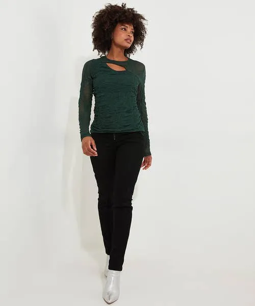 Joebrowns Fabulous Cut Out Detail Top Forest Green Apparel Tops Tunics and Blouses Joebrowns Fabulous Cut Out Detail Top Forest Green Apparel Tops Tunics and Blouses
