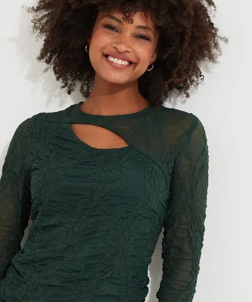 Joebrowns Fabulous Cut Out Detail Top Forest Green Apparel Tops Tunics and Blouses Joebrowns Fabulous Cut Out Detail Top Forest Green Apparel Tops Tunics and Blouses
