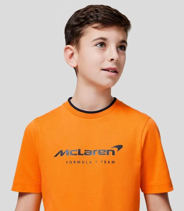 Junior Castore Junior McLaren 2024 Core Essentials TShirt 8211 PAPAYA