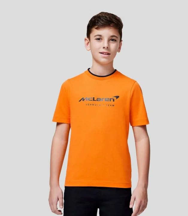 Junior Castore Junior McLaren 2024 Core Essentials TShirt 8211 PAPAYA