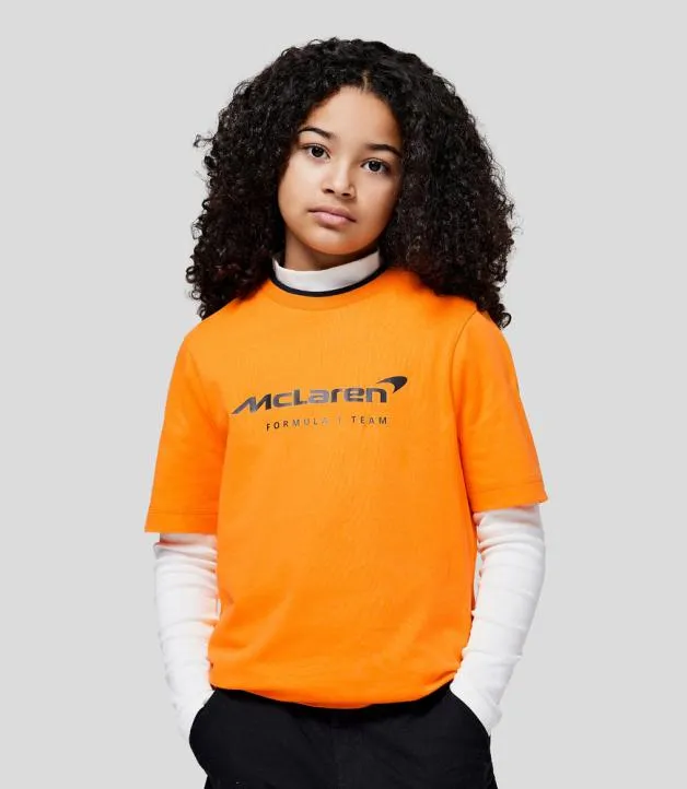 Junior Castore Junior McLaren 2024 Core Essentials TShirt 8211 PAPAYA