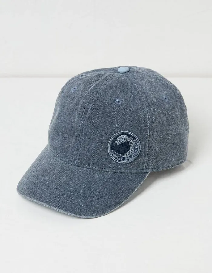 Kids FatFace Accessories Wave Badge Hat Washed Navy