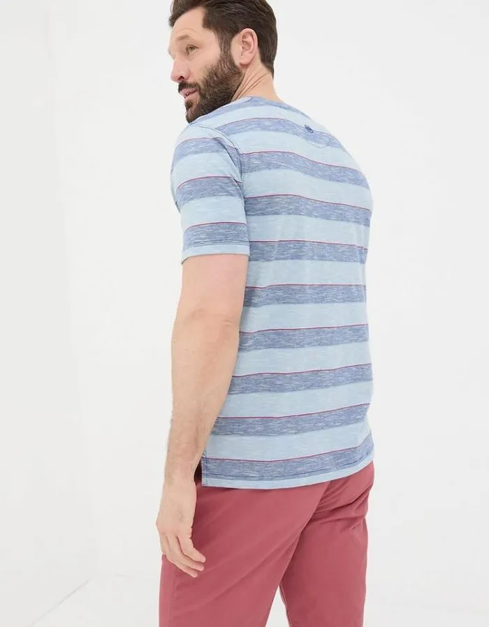 Kids FatFace Mini Me Outfits Ferndale Feeder Stripe TShirt Blue