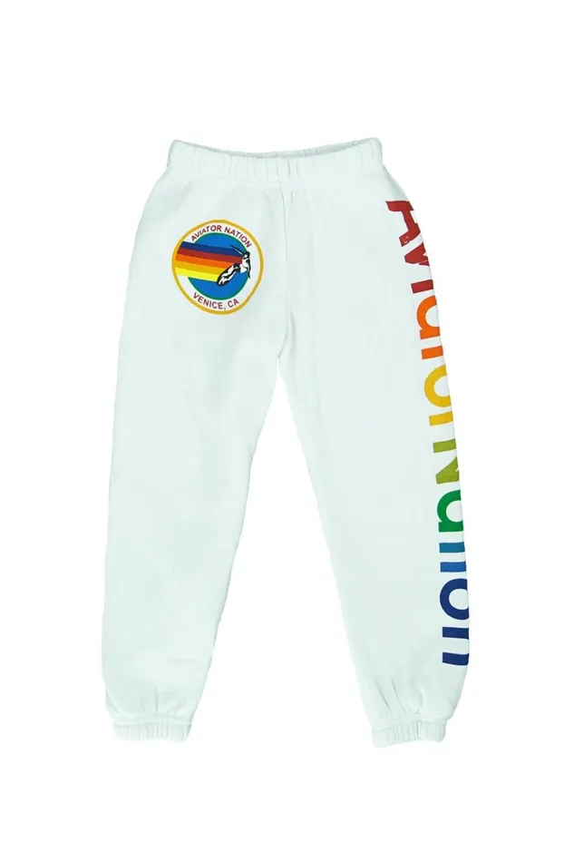 Kids Kids Collection Aviator Nation KID039S AVIATOR NATION SWEATPANTS 8211 WHITE