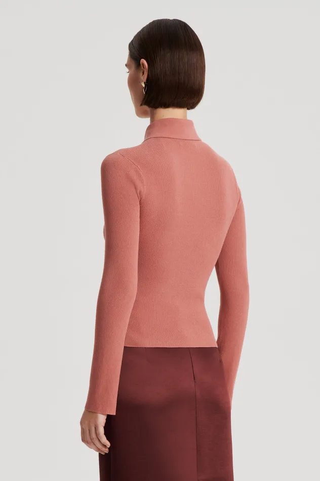 Knitwear Scanlan Theodore Women KNIT SHIRT BLUSH Knitwear Scanlan Theodore Women KNIT SHIRT BLUSH