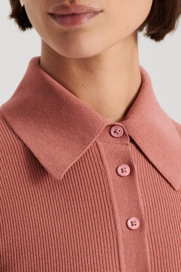 Knitwear Scanlan Theodore Women KNIT SHIRT BLUSH Knitwear Scanlan Theodore Women KNIT SHIRT BLUSH