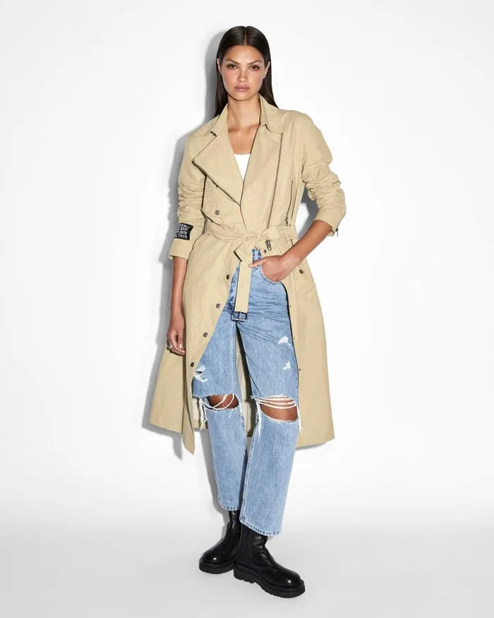 Ksubi Incognito Bikertrench Khaki Womens Jackets