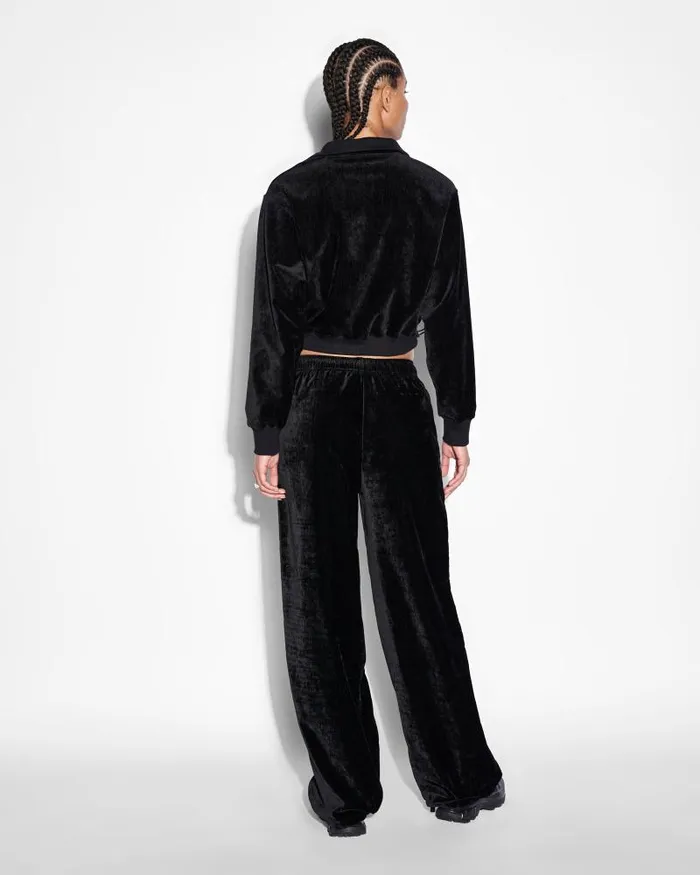 Ksubi Richie Half Zip Crop Black Womens Sweats
