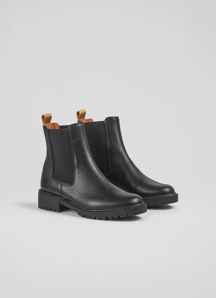 LKBennett Ankle Boots Women Cadea Black Casual Tread Sole Boot LKBennett Ankle Boots Women Cadea Black Casual Tread Sole Boot