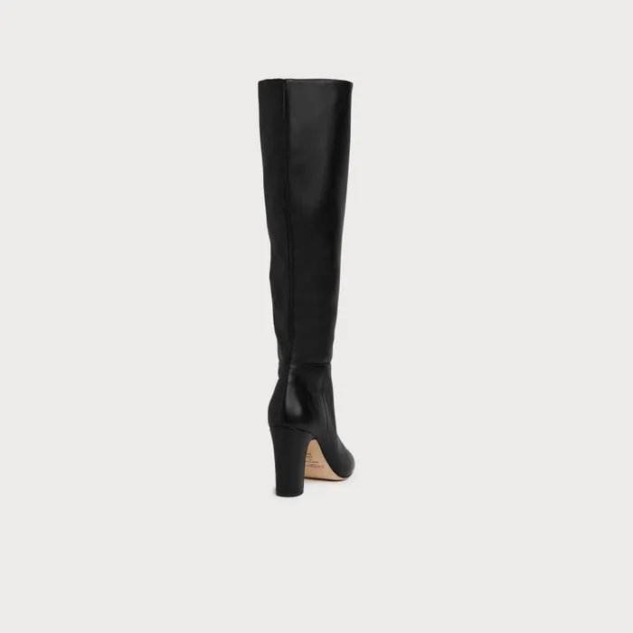 LKBennett Boots Women Kristen Black Leather Knee Boots LKBennett Boots Women Kristen Black Leather Knee Boots