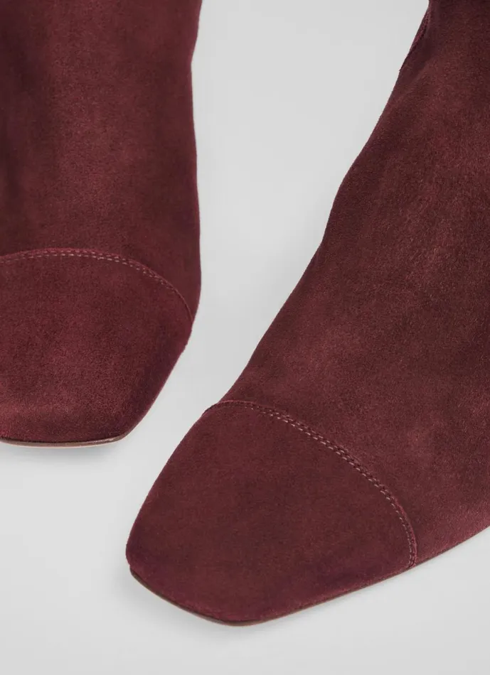 LKBennett Boots Women Maxine Bournville Toe Cap Block Heel Ankle Boot LKBennett Boots Women Maxine Bournville Toe Cap Block Heel Ankle Boot