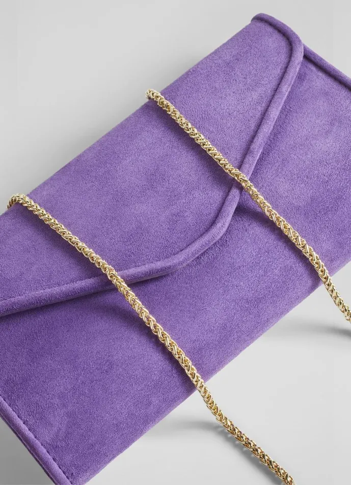 LKBennett Clutch Bags Women Dominica Plum Suede Clutch Bag LKBennett Clutch Bags Women Dominica Plum Suede Clutch Bag