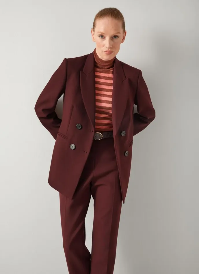 LKBennett Coats and Jackets Women Mariner Bordeaux Tailored Jacket