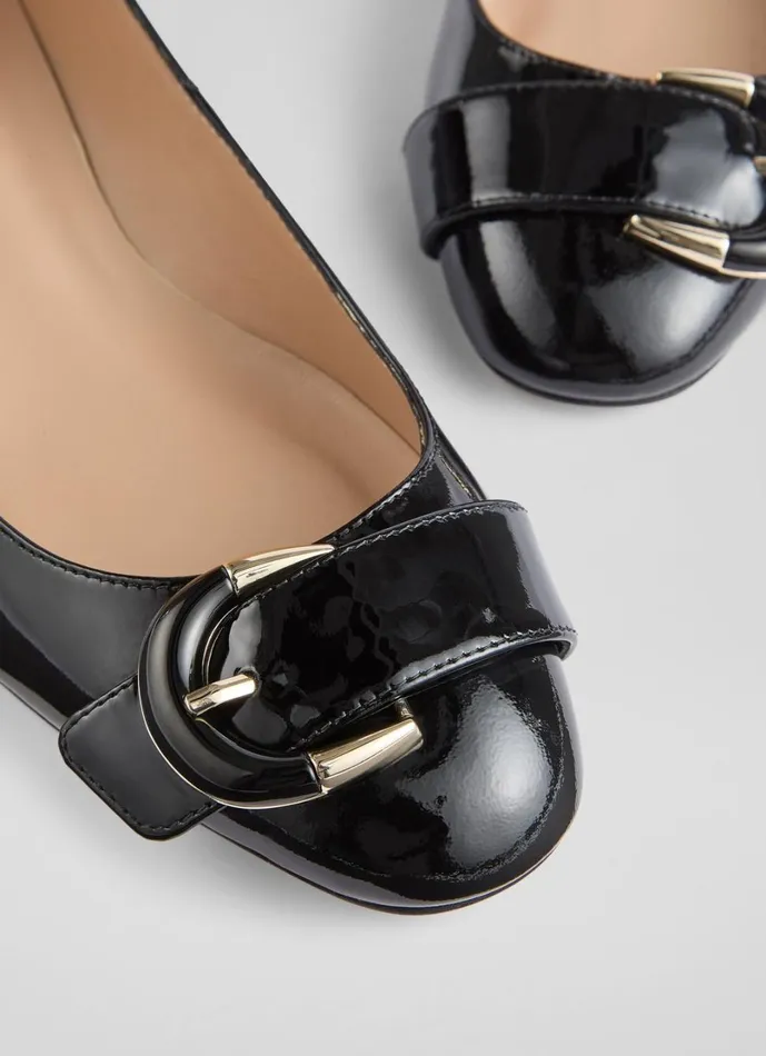 LKBennett Court Shoes Women Cici Black Casual Resin Buckle Court LKBennett Court Shoes Women Cici Black Casual Resin Buckle Court