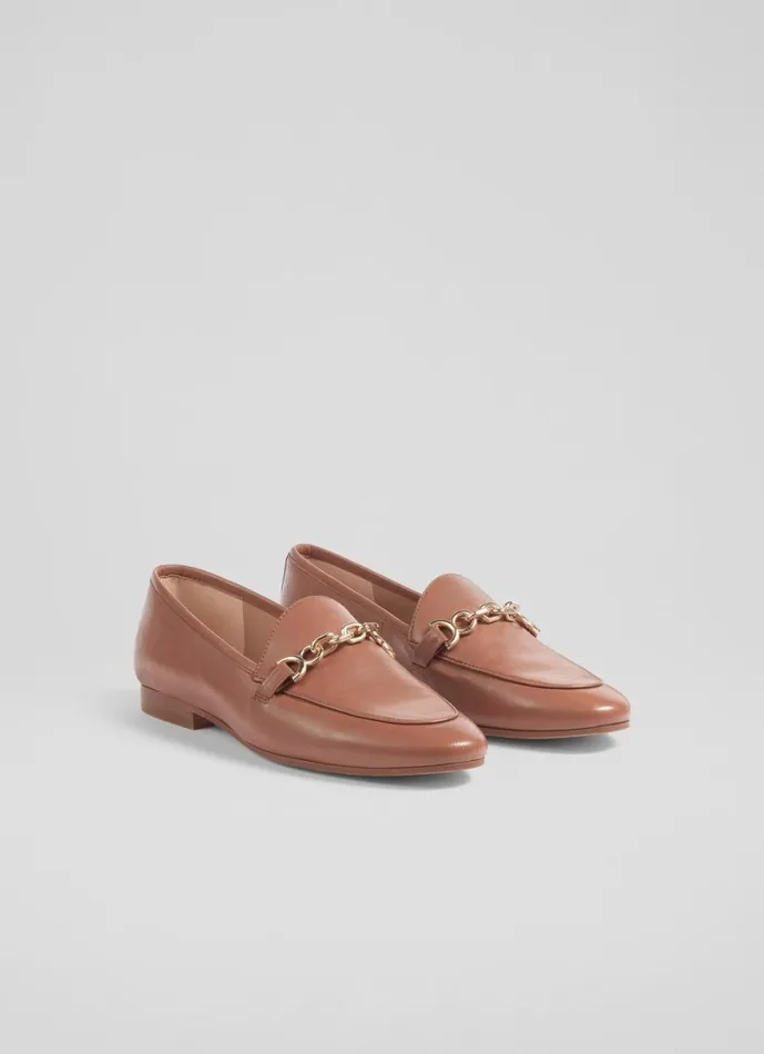LKBennett Flats Women Adalynn Tan Leather Snaffle Loafers LKBennett Flats Women Adalynn Tan Leather Snaffle Loafers