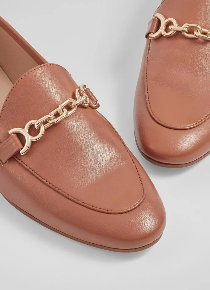 LKBennett Flats Women Adalynn Tan Leather Snaffle Loafers LKBennett Flats Women Adalynn Tan Leather Snaffle Loafers