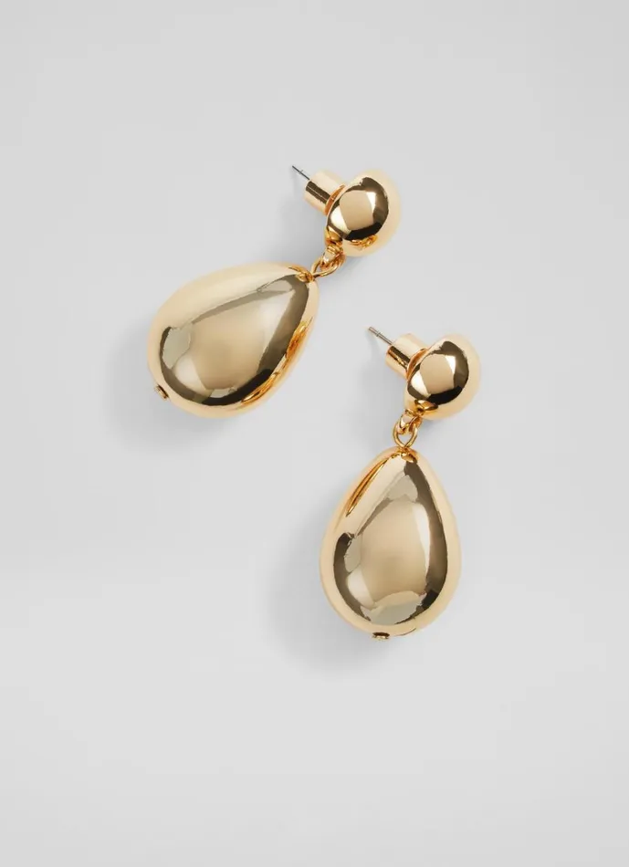 LKBennett Jewellery Women Tilly Double Ball Drop Gold Plated Earrings LKBennett Jewellery Women Tilly Double Ball Drop Gold Plated Earrings