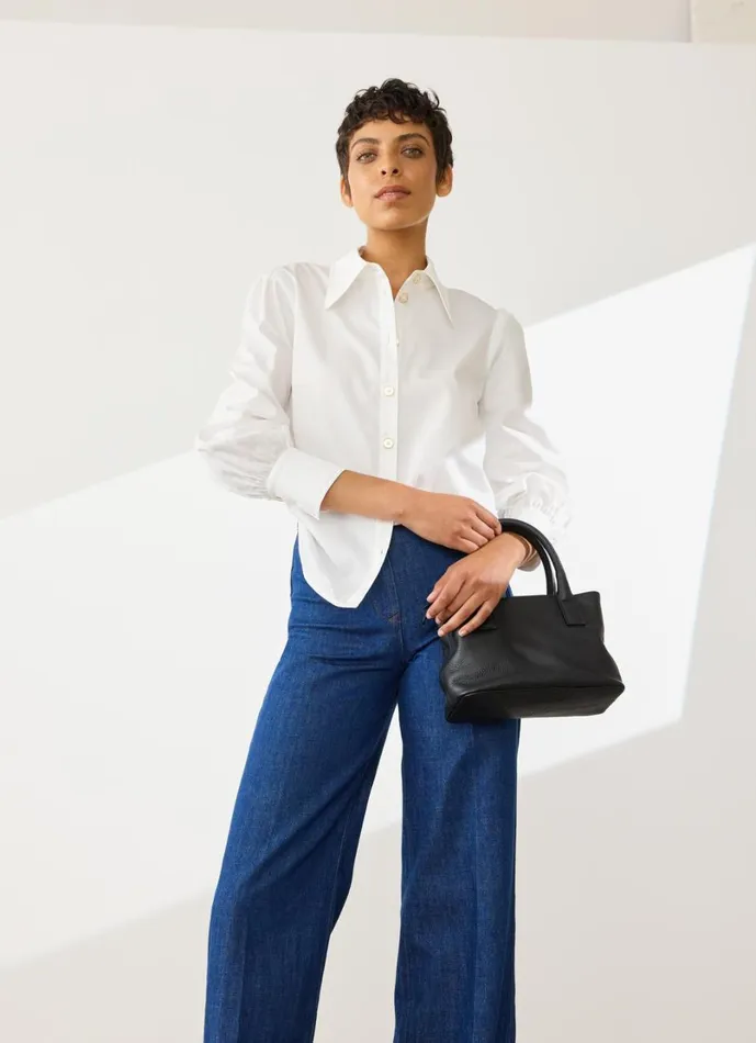 LKBennett Tops Women Sonya White Cotton Blouse