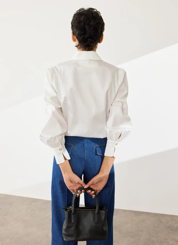 LKBennett Tops Women Sonya White Cotton Blouse