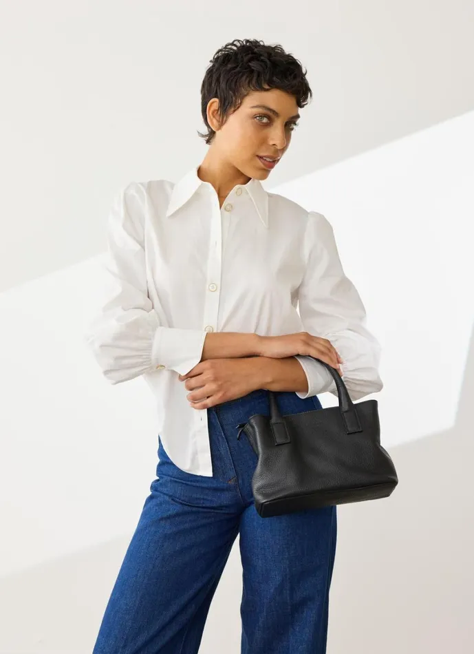 LKBennett Tops Women Sonya White Cotton Blouse