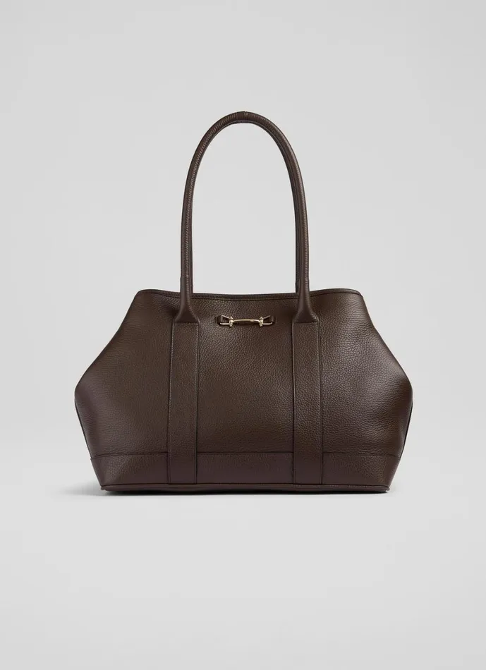 LKBennett Tote Bags Women Lauren Chocolate Work Tote Bag