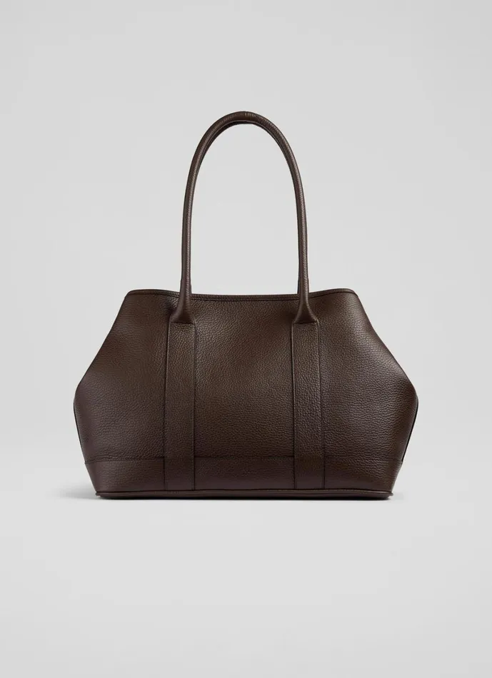 LKBennett Tote Bags Women Lauren Chocolate Work Tote Bag LKBennett Tote Bags Women Lauren Chocolate Work Tote Bag