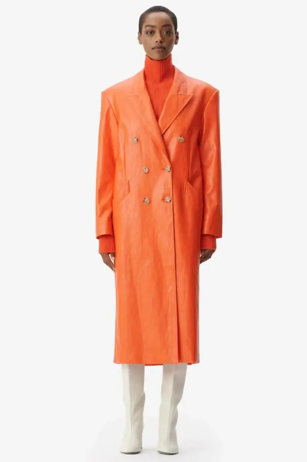 Lala Berlin Coats and Jackets Coat Odith Viscose Mix Paprika 8211 Women