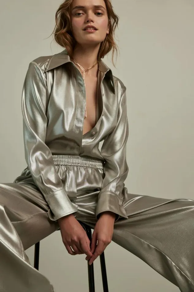 Lala Berlin Shirts and Blouses Blouse Bemara Polyester Silver 8211 Women