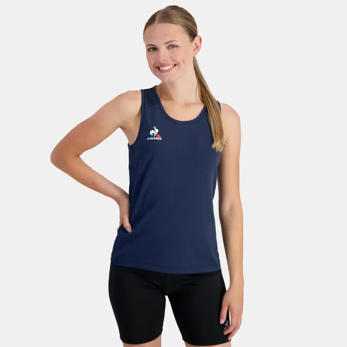 Le Coq Sportif Tennis Tank Top Dress Blues Women Tshirts Polos Shirts And Tops