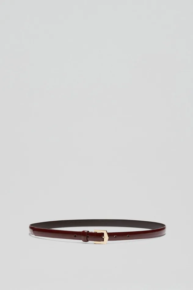 Leather POINTED BUCKLE BELT 15 BORDO Scanlan Theodore Women