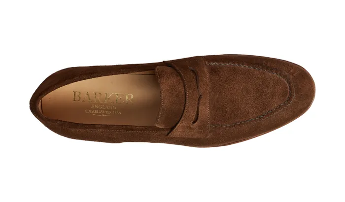 Ledley 8211 Castagnia Suede Men Barker Shoes Mens Loafers