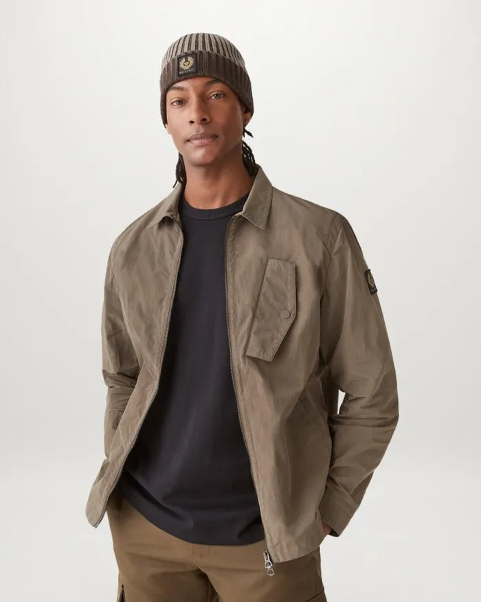 Lightweight Jackets Men Belstaff Hauler Overshirt Clay Brown Lightweight Jackets Men Belstaff Hauler Overshirt Clay Brown
