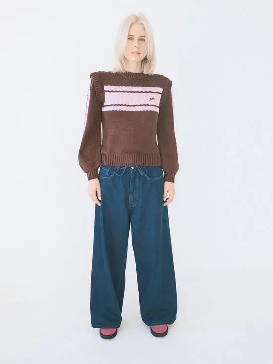 Lisa Says Gah Sweaters Women Poppy Crew Neck Jumper Burg Lilac Lisa Says Gah Sweaters Women Poppy Crew Neck Jumper Burg Lilac