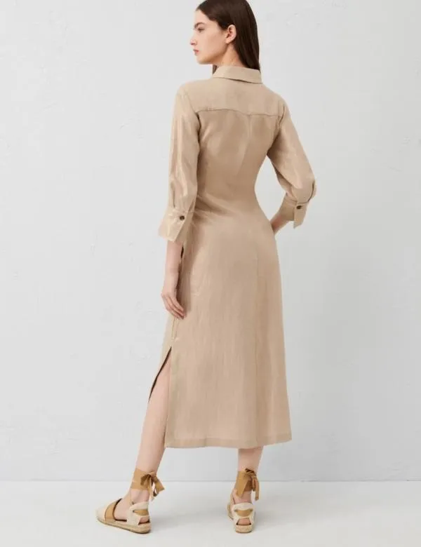 Marella Dresses Women Linen Dress Sand