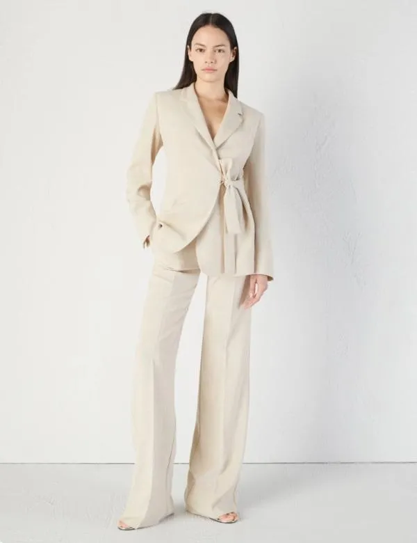 Marella Jackets Women Mlange Blazer Beige