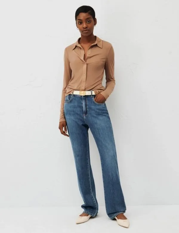 Marella Shirts Women Tulle Shirt Brown