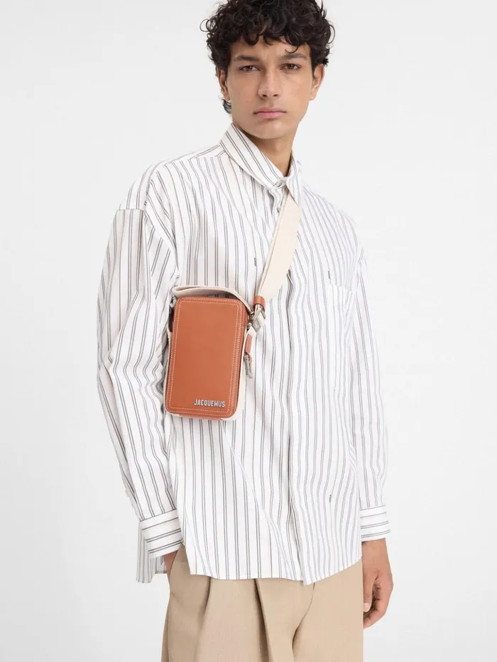 Men Bags JACQUEMUS The Vertical Cuerda Light Brown Men Bags JACQUEMUS The Vertical Cuerda Light Brown