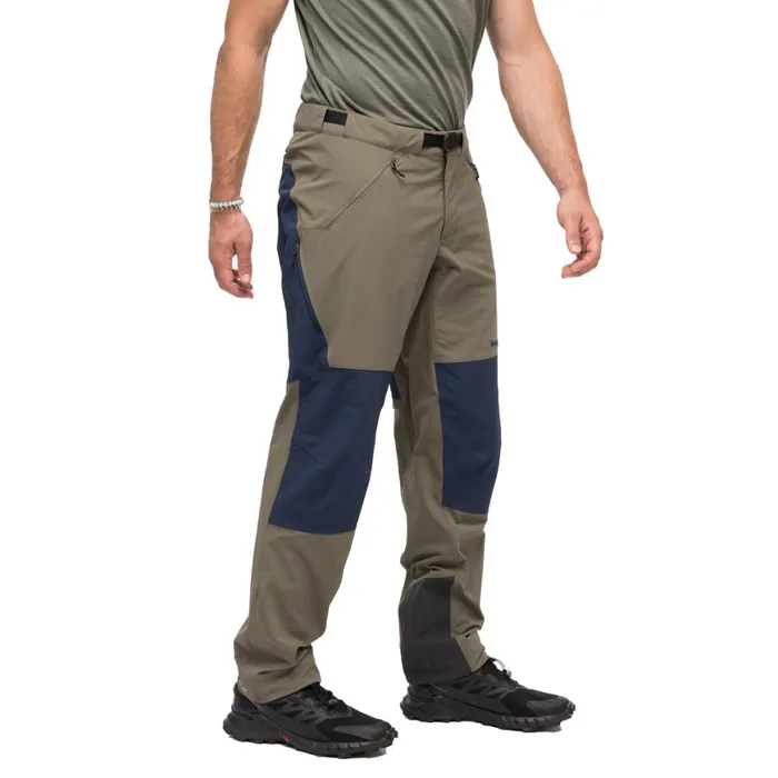 Men Bergans Of Norway Softshell Pants Vaagaa Softshell Pants Green Mud Navy